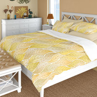 Yellow Ombré Leaves Bedding Set