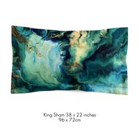 Blue Abstract Art king pillow sham