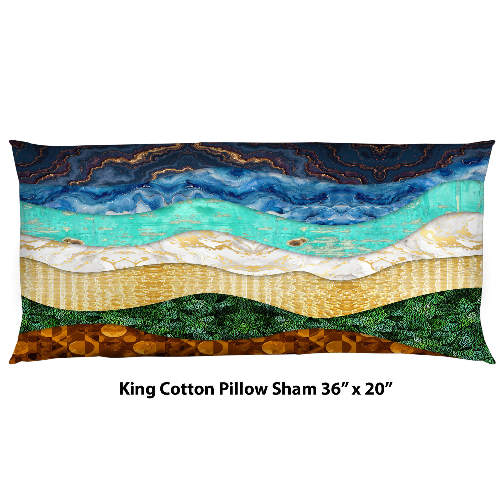 Colorful Wavy Stripes Bedding Set, Cotton or Poly