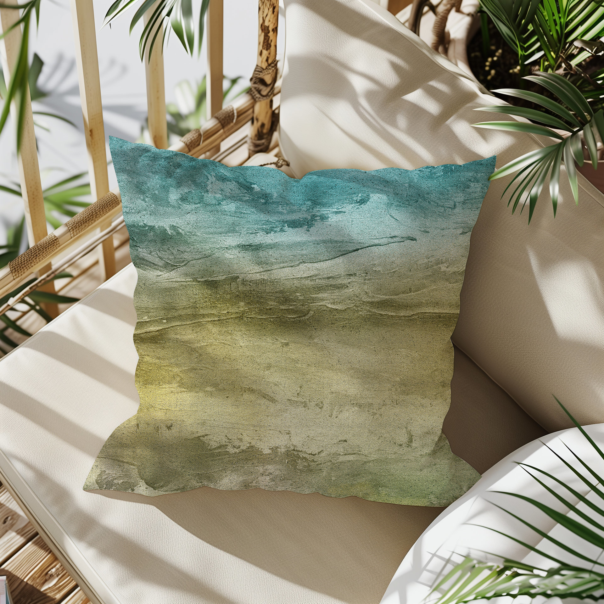 Sandy Beach Outdoor Pillow