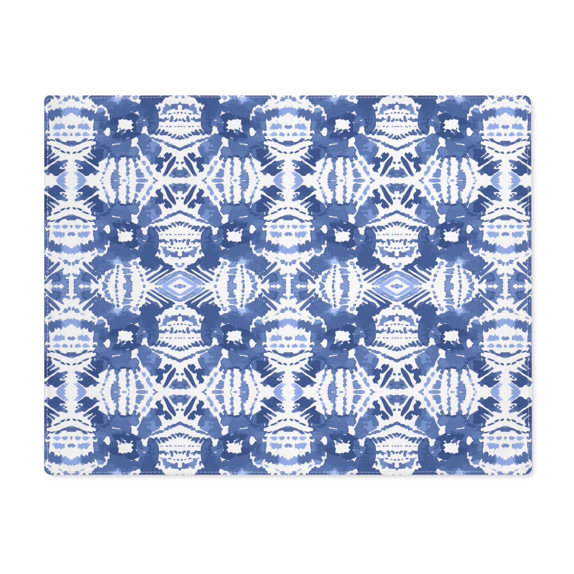 Blue Ikat Pattern Cotton Placemat