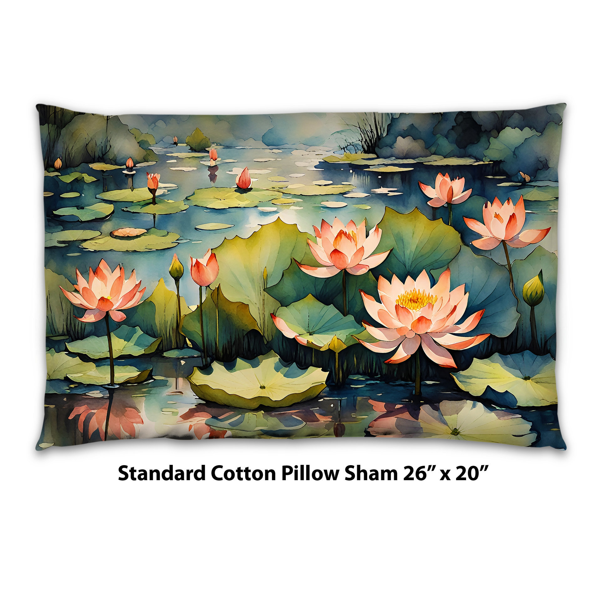 Water Lily Bedding, Cotton or Poly