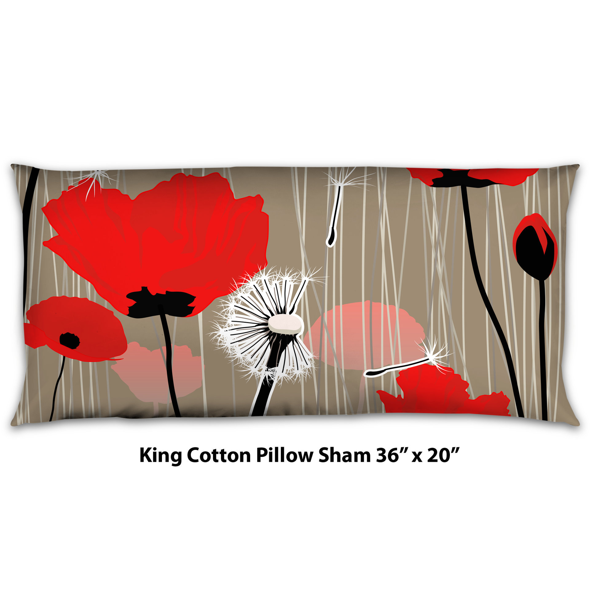 Red Poppy Bedding, Cotton or Poly