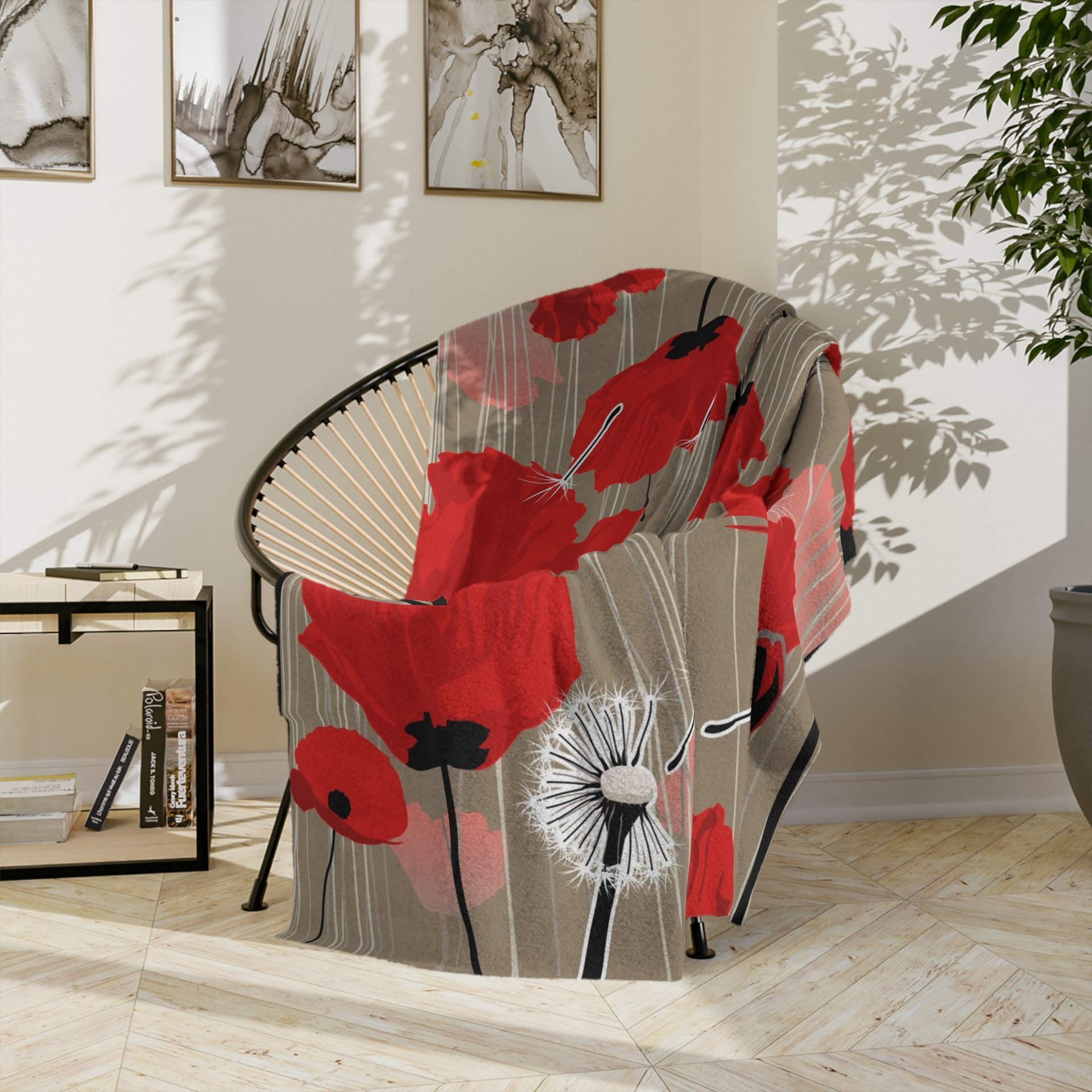 Red Poppy Table Runner