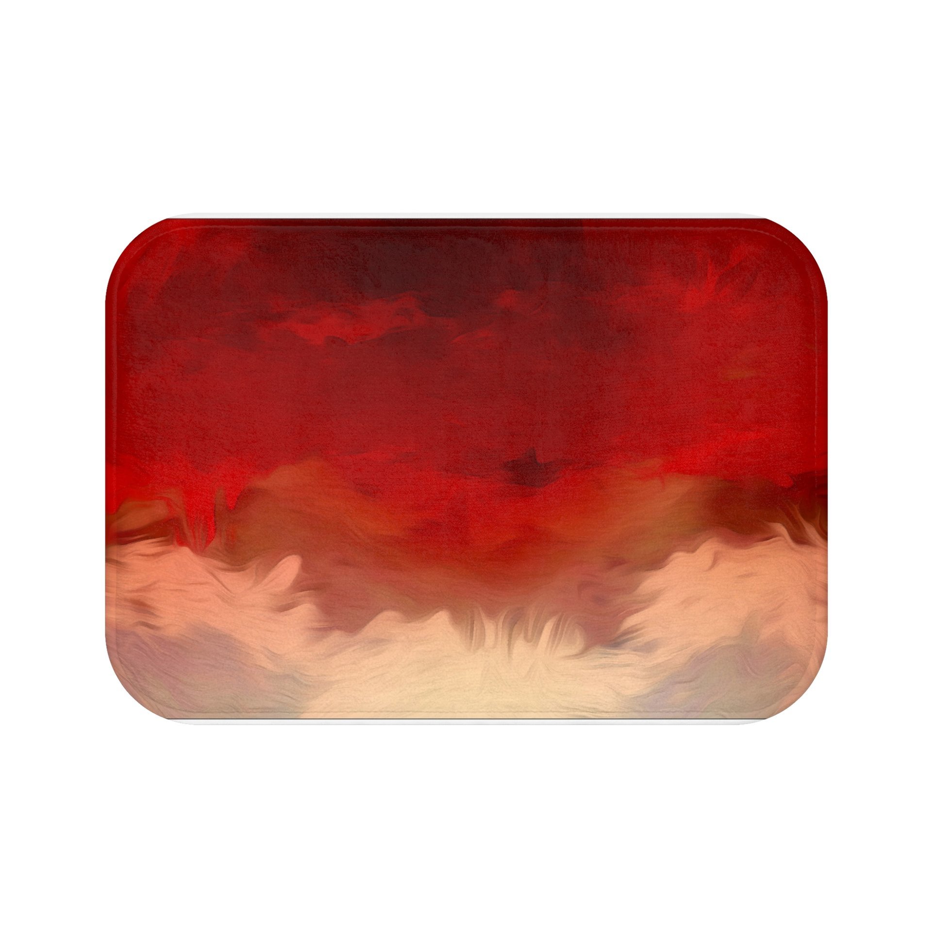 Deep Red Stormy Sky small bath mat