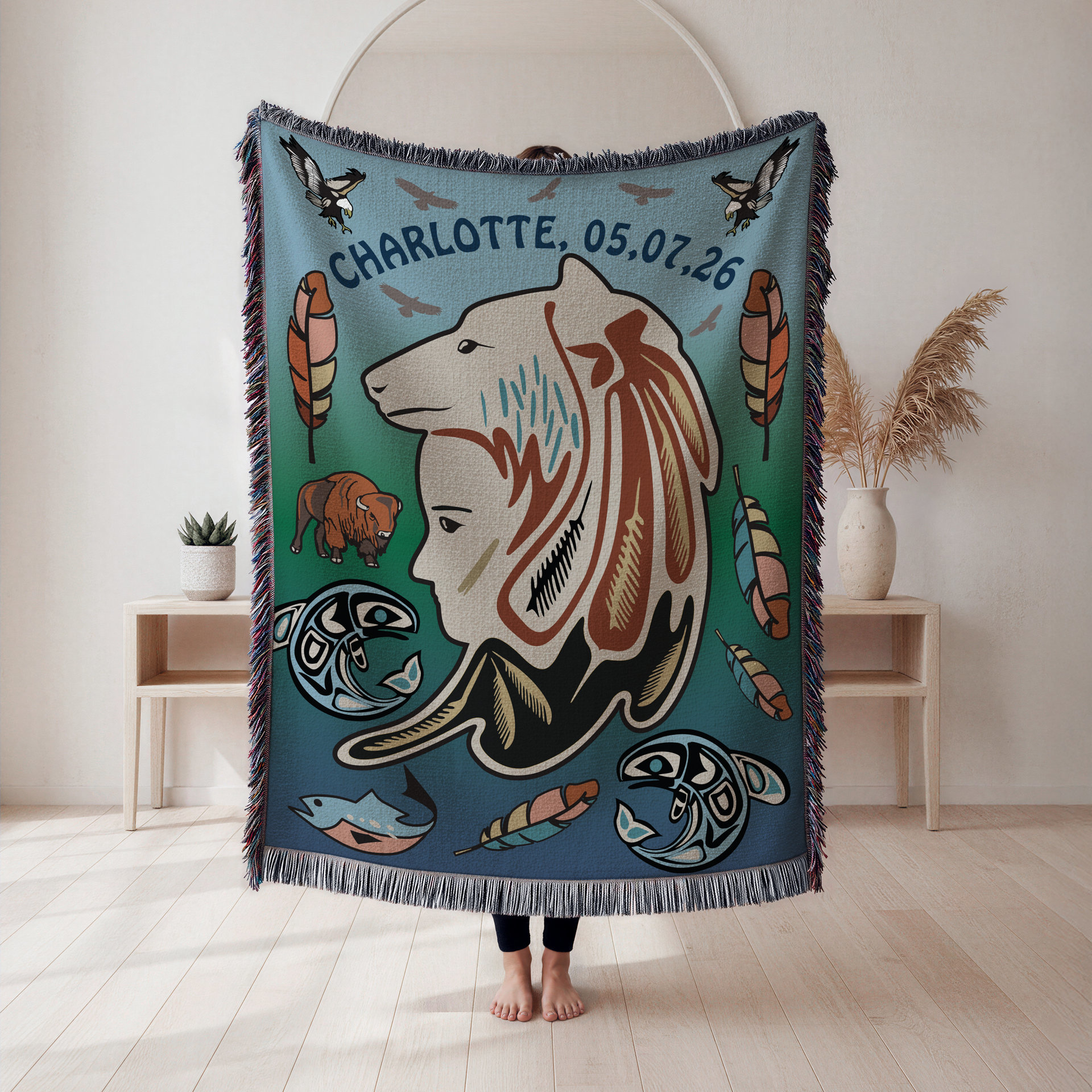 Personalized Shananic Medicine Woman Blanket