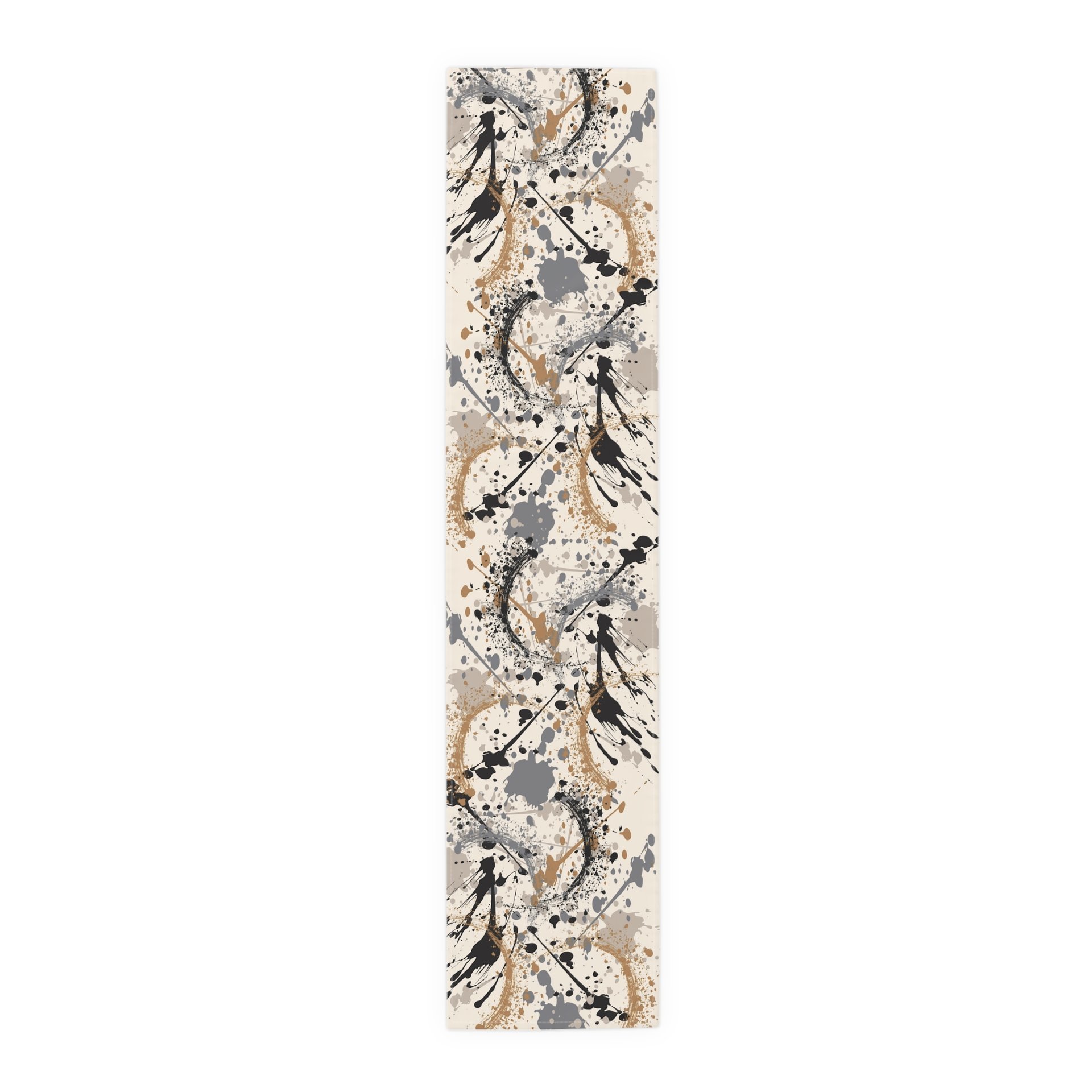 Neutral Paint Spatter Table Runner