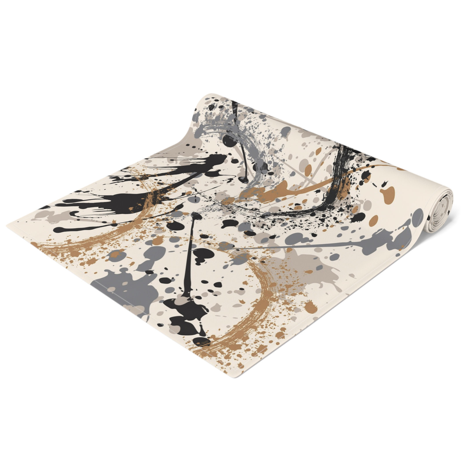 Rolled up spatter runner