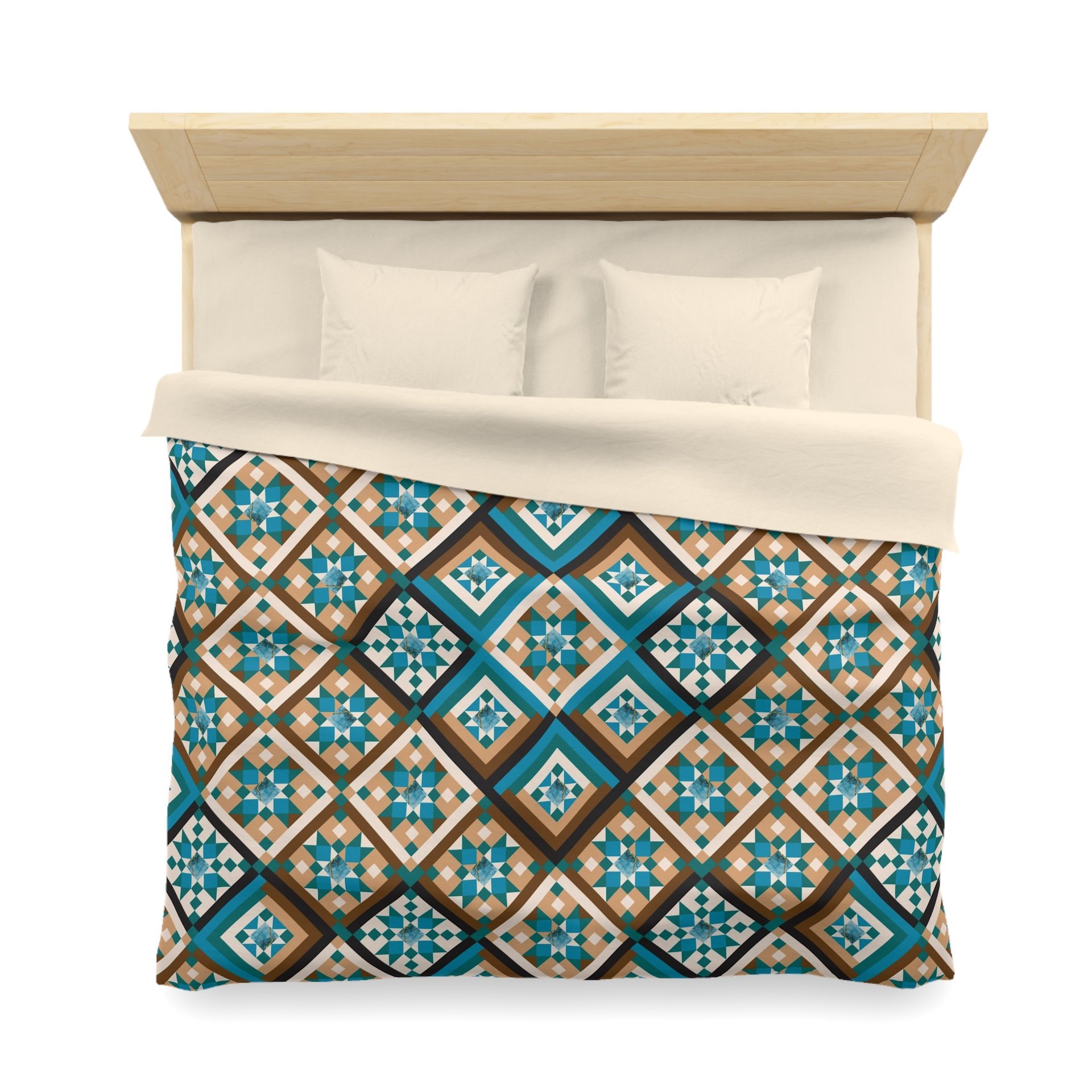 Southwestern Diamond Pattern King Duvet Cover.