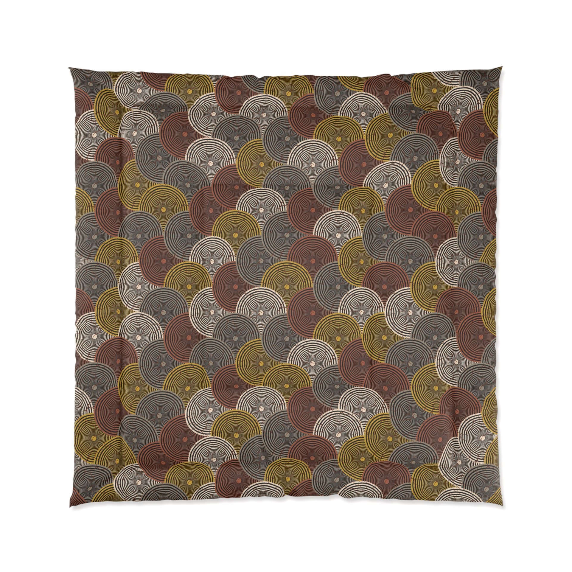 African Wax Print, Boho Geometric comforter, queen, Cotton or Poly