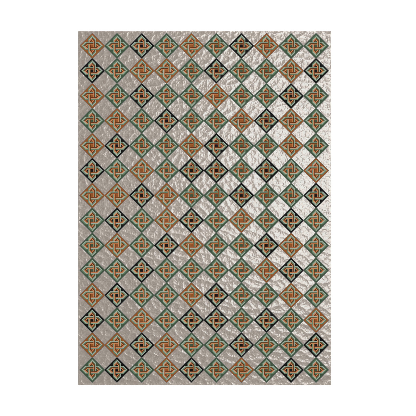 Textured Tiles Rug, Celtic Knot Design