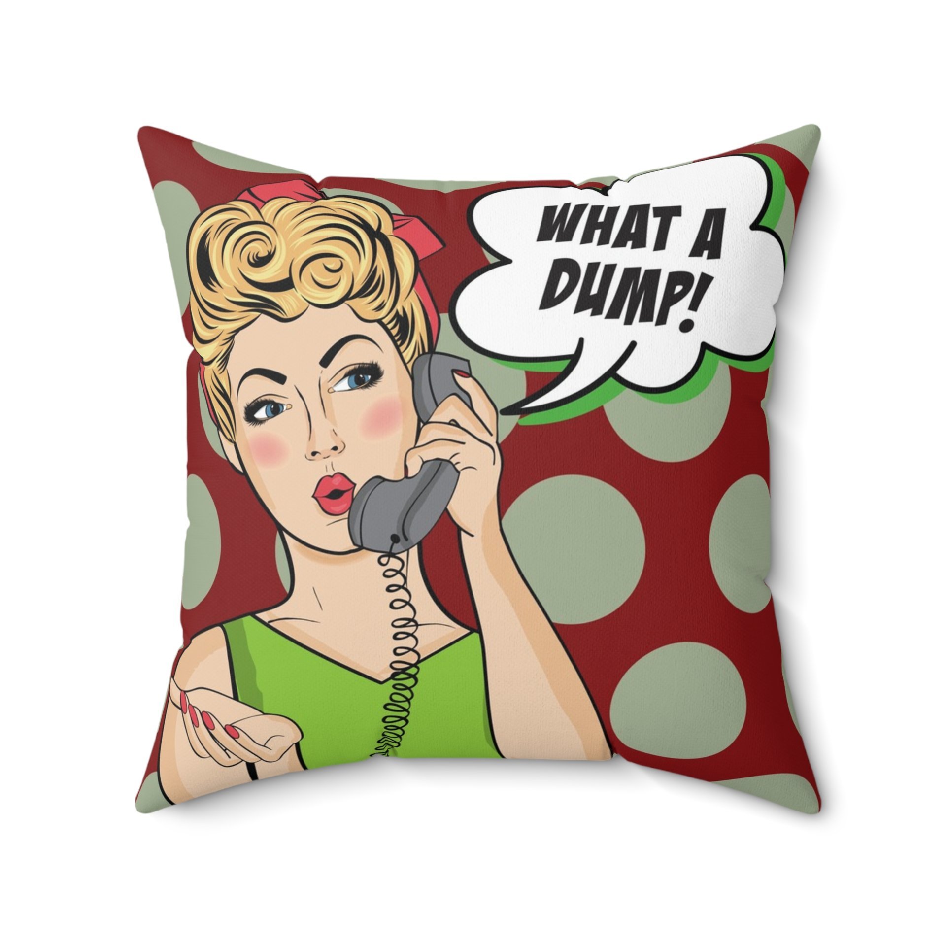 Whimsical Pillow, Funny Pop Art 