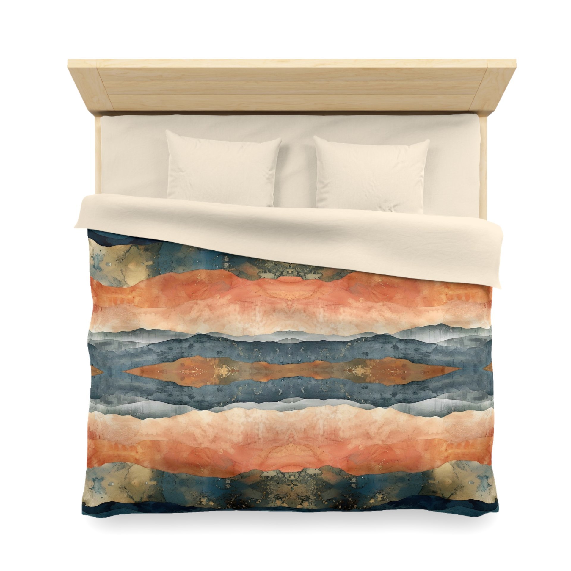 Abstract Stripes Boho Bedding, Cotton or Poly