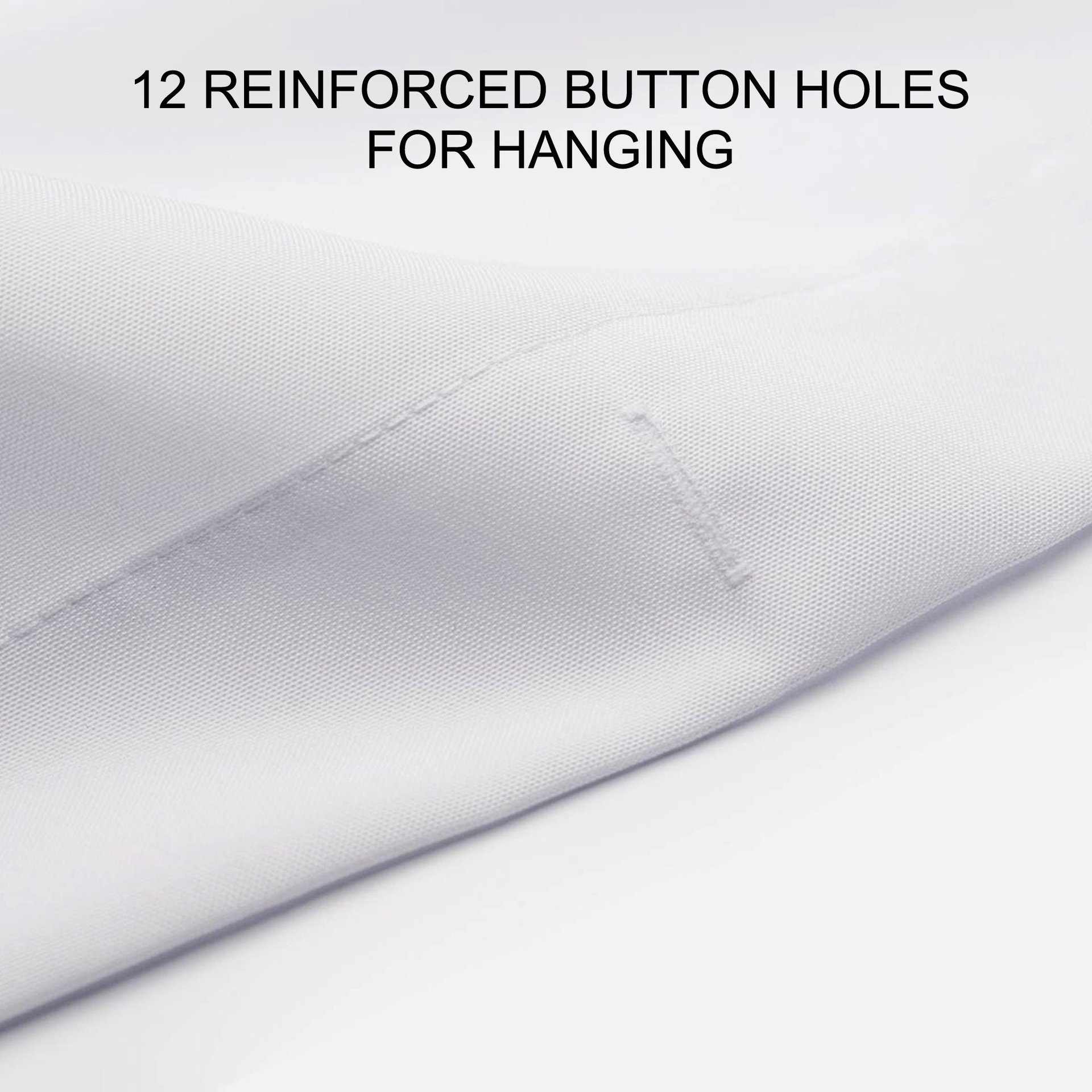 shower curtain button hole top